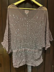 Embellished Sheer Blouse