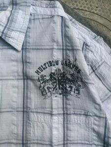 Y2K Men's Plaid Short Sleeve Shirt