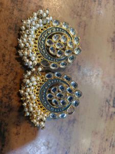 Designer Kundan Pearl Earrings