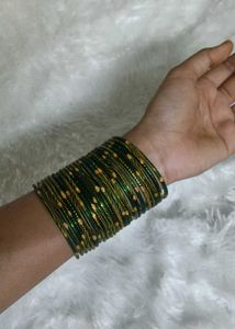 Green Glass Bangles Set