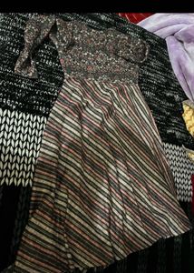 Boho Floral Print woollen Kurta Set