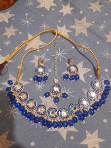 Indian Kundan Necklace Set with Earrings
