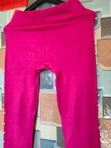 Hot Pink Pearl Detail Leggings