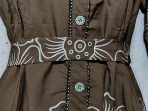 Tan Floral Print Shirt Dress for single piece 399/