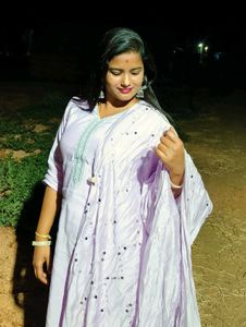Elegant Lavender Kurta Set with Dupatta
