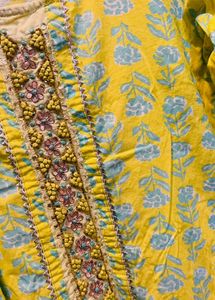 Vibrant neon green  Kurta Set