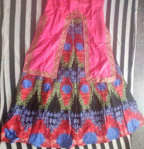 Pink &amp; Multicolor Kurta Set