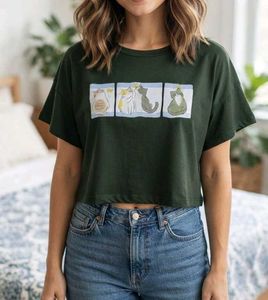 crop Cute Cat Graphic T-Shirt