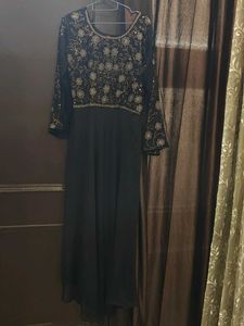 Elegant Black Embroidered Dress