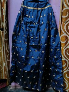 Elegant Blue Embroidered Lehenga Choli Set