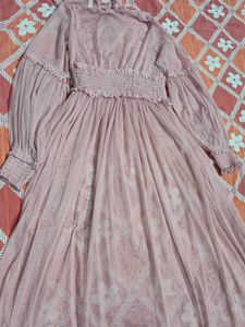 Sheer Pink Lace Dress