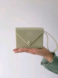 Unique Artificial Beaded Clutch