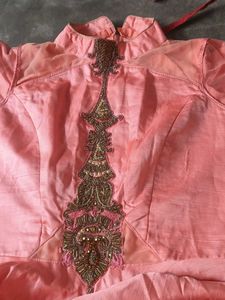 Elegant Peach Anarkali Gown perfect for SIZE M/L