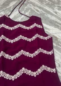 Designer Embroidered Silk Blouse
