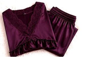 sale today ‼️🔺🌷Purple night suit with lace det