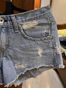 Distressed Denim Shorts