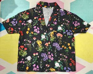 Floral Print Short Sleeve Button-Up Shirt