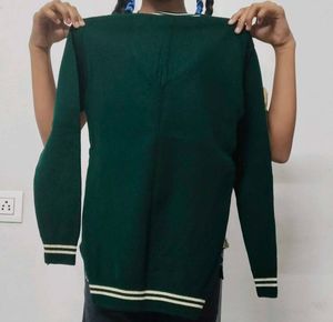 Green School Uniform Sweater