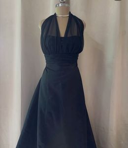 Elegant Black Halter Neck Gown