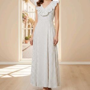 Chic Polka Dot Maxi Dress
