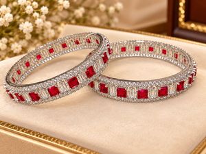 Elegant CZ Crystal Link Bracelet Set