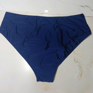 Navy Blue High-Waisted Bikini Bottom