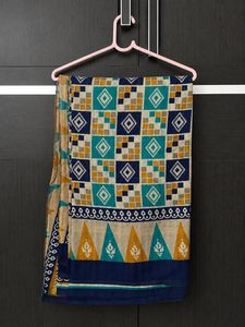 Beautiful Blue Printed Saree | Lightweight