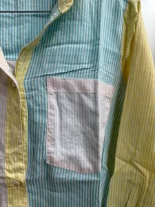 Colorful Striped Button-Up Shirt