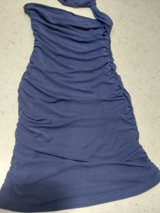 Elegant Blue Off-Shoulder Dress