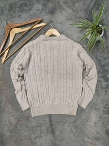 US Polo Cable Knit Crew Neck Sweater