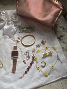 Assorted Makeup &amp; Jewelry Bundle 22 items combo