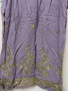 Purple Kurta with Gold Embroidery