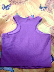 Purple Cropped Tank Top