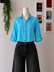 Y2K chatpati Cropped Button-Up Shirt