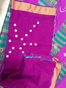 Vibrant Pink &amp; Teal Lehenga with Dupatta
