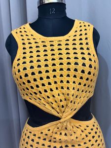 Booho Crochet Mini Dress