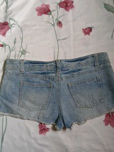 Distressed Denim Shorts
