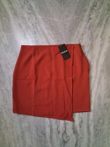 Shein Red Asymmetrical Skirt