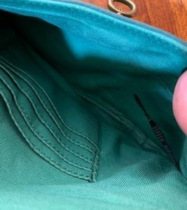 Fossil green leather sling