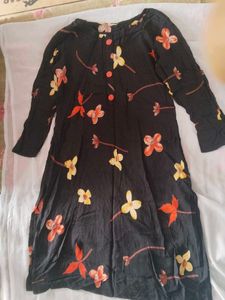 Chic Floral Print Kurta