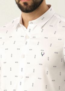 Allen Solly Sport Men White &amp; Black Shirt