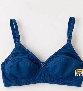 Comfortable Blue Cotton Bra