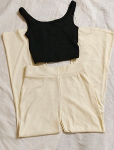 Soft Cream Flare Pants