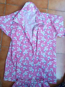 Cute Bunny Print Pajama Set