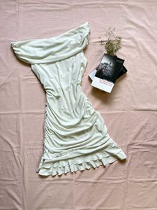 Chic Off-Shoulder Ruched Mini Dress