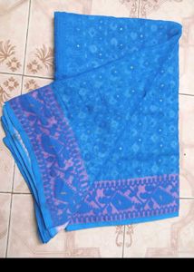 Blue Embellished Saree