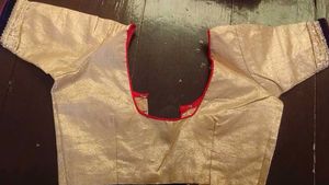 Golden Readymade Saree Blouse