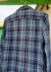 Blue Plaid Flannel Shirt