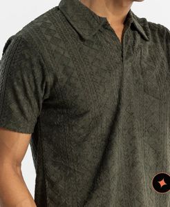 Snitch brand Men's Textured Polo Shirt