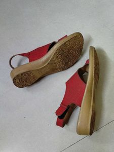 Red Women's Flat Sandals